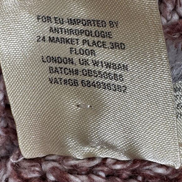 Anthropologie Angel of the North Cardigan XS Pink Marled Knit Open Front Cozy - Picture 16 of 16